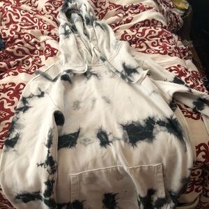 Black and white tie dye hoodie